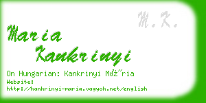 maria kankrinyi business card